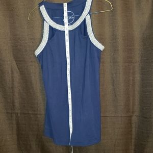 👌Navy blue International concepts sleeves blouse